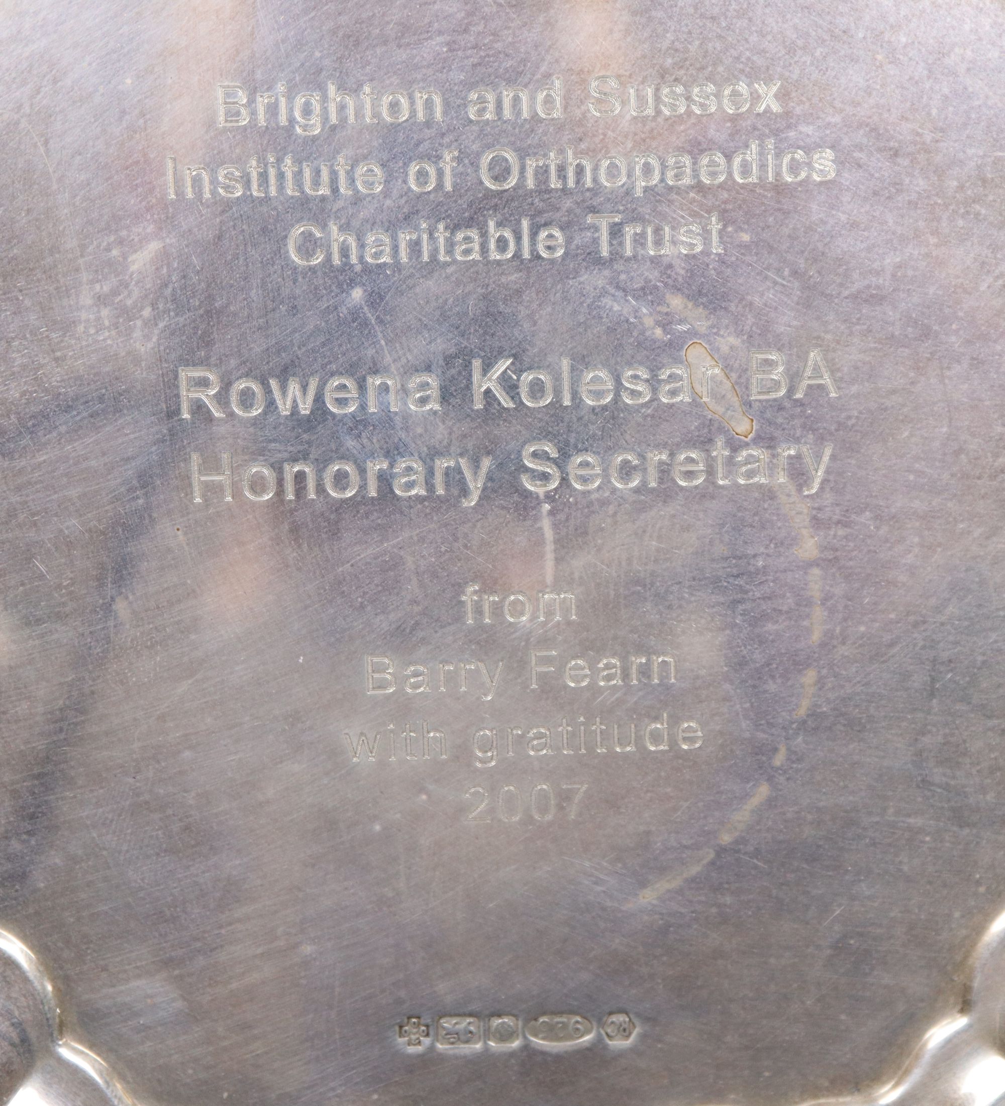 A modern silver waiter, by Carrs of Sheffield, 15.2cm, 5 oz.